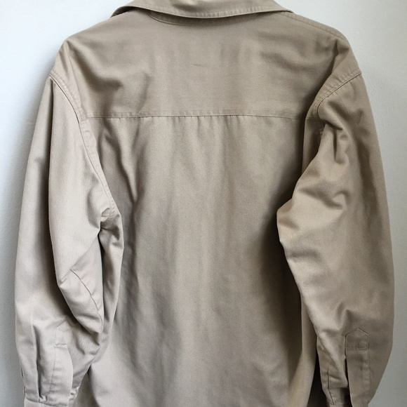 Vintage Tan Button Down Thermal Jacket - Picture 3 of 4